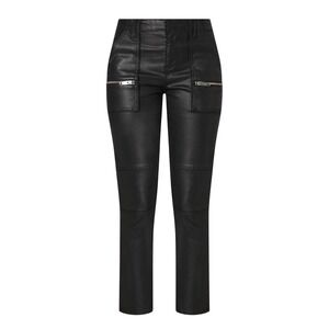 The‎ Kooples Black Faux Leather Zip Detail Moto Skinny Pants Women Size US 8